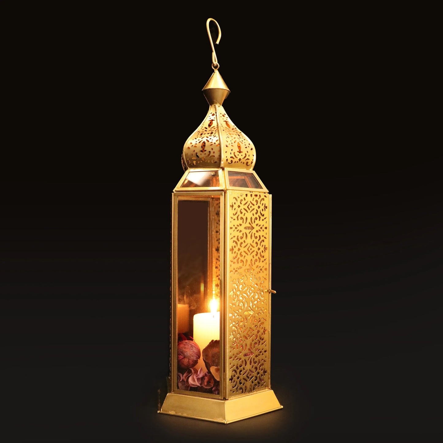 Jodhpur Hexilgree lantern Light in Antique Gold