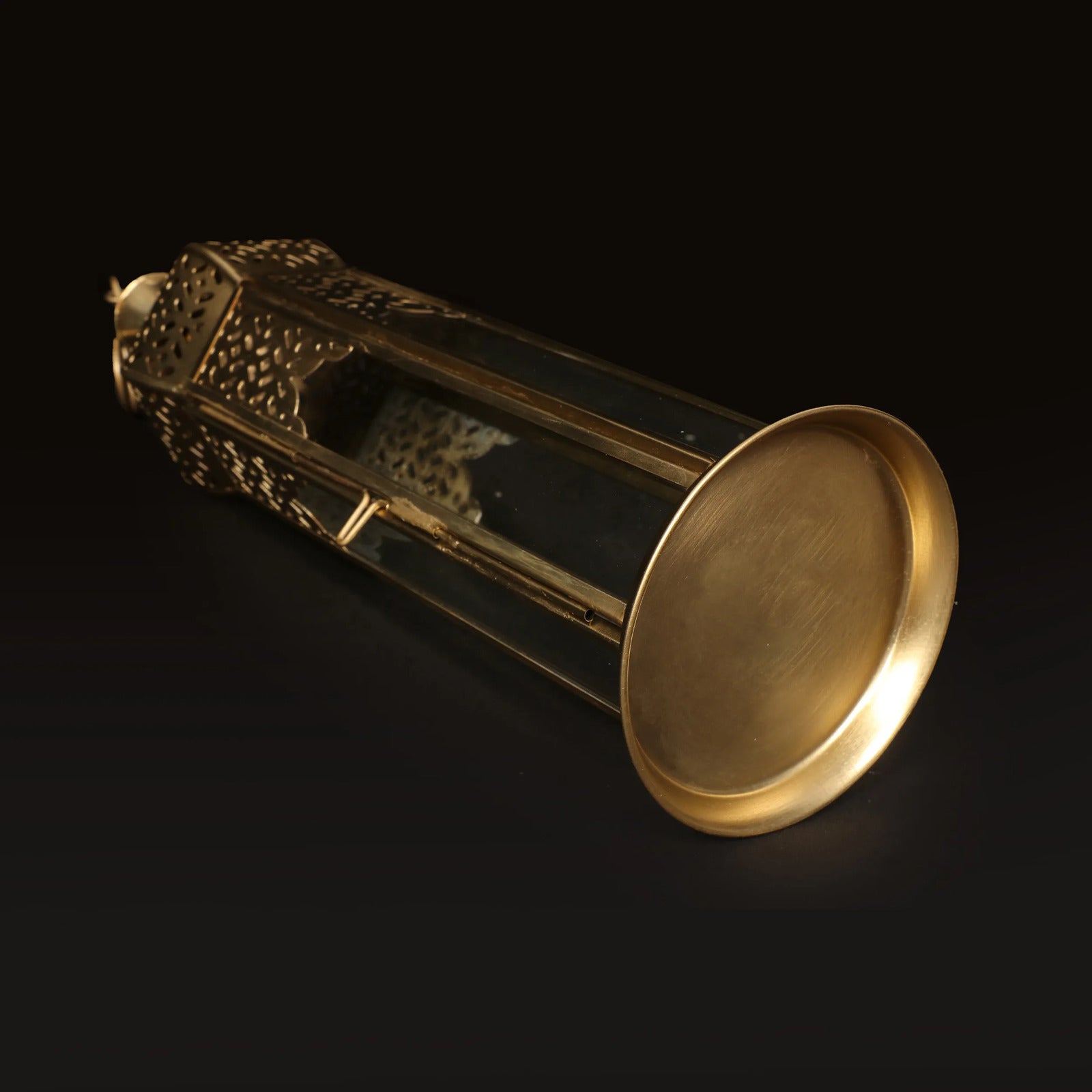 Arabian Tower Metal Lantern Light in antique gold - GL-4440B-BR