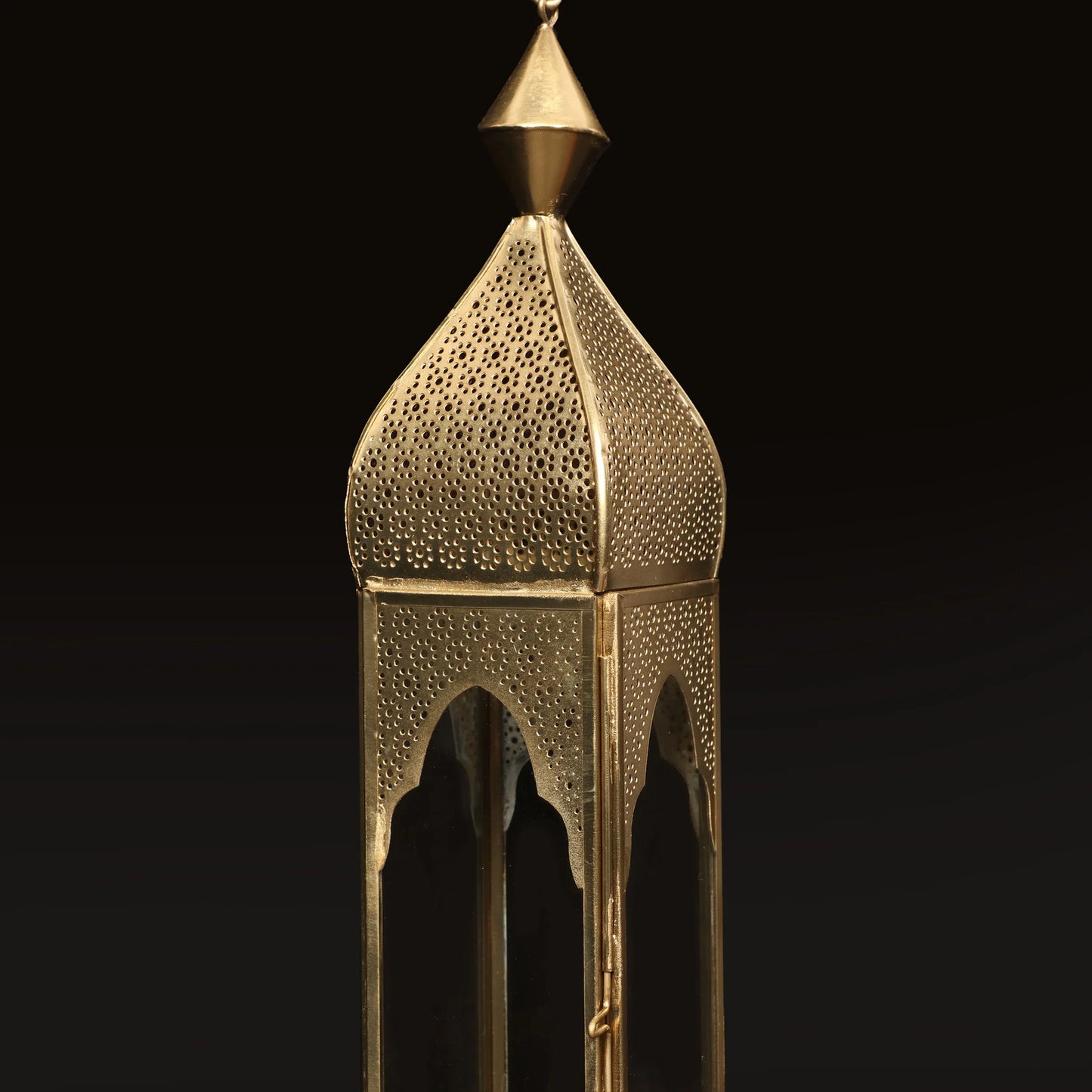 Tejo Tower Metal Lantern light in antique gold GL-4168B-BR