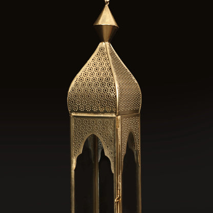 Tejo Tower Metal Lantern light in antique gold GL-4168B-BR