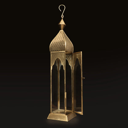 Tejo Tower Metal Lantern light in antique gold GL-4168B-BR