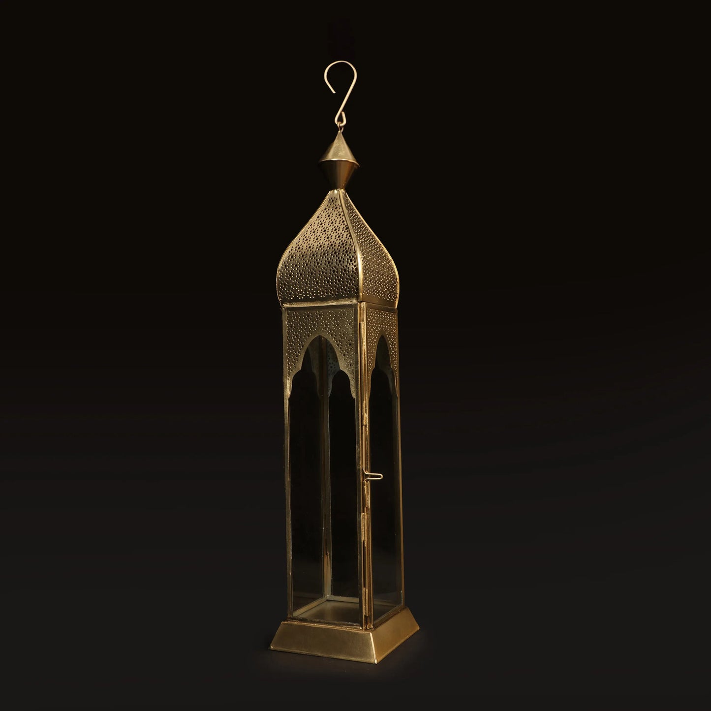 Tejo Tower Metal Lantern light in antique gold GL-4168B-BR