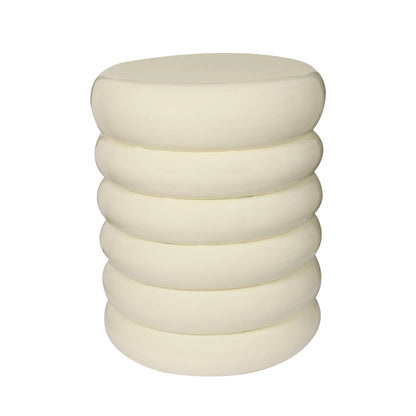 Ripples Effect Metal End Table-cum-Stool