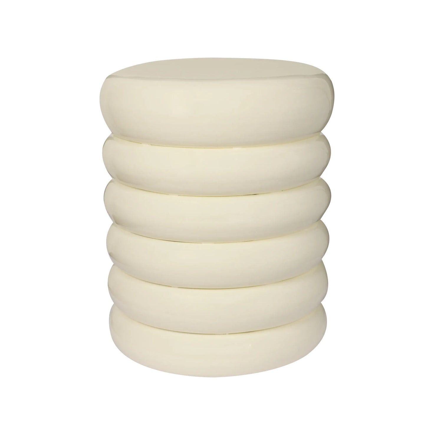 Ripples Effect Metal End Table-cum-Stool