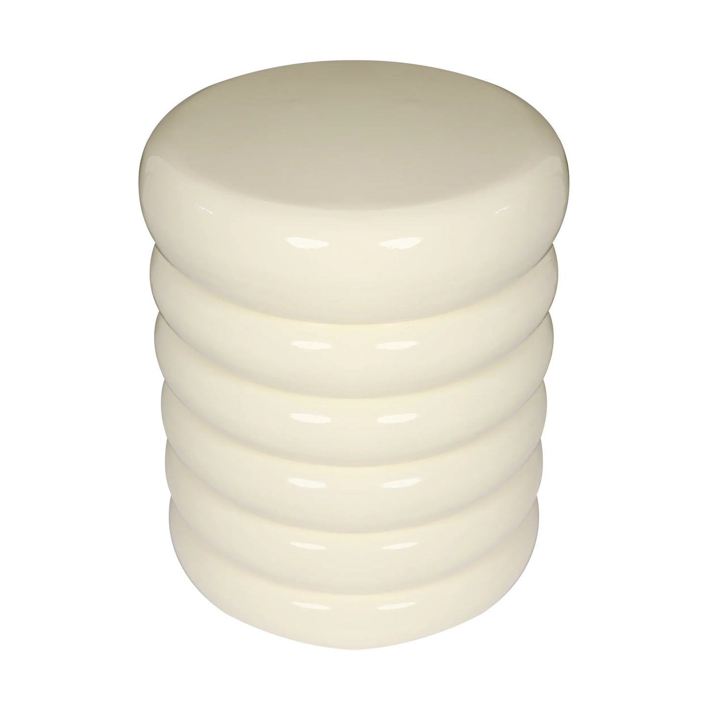 Ripples Effect Metal End Table-cum-Stool