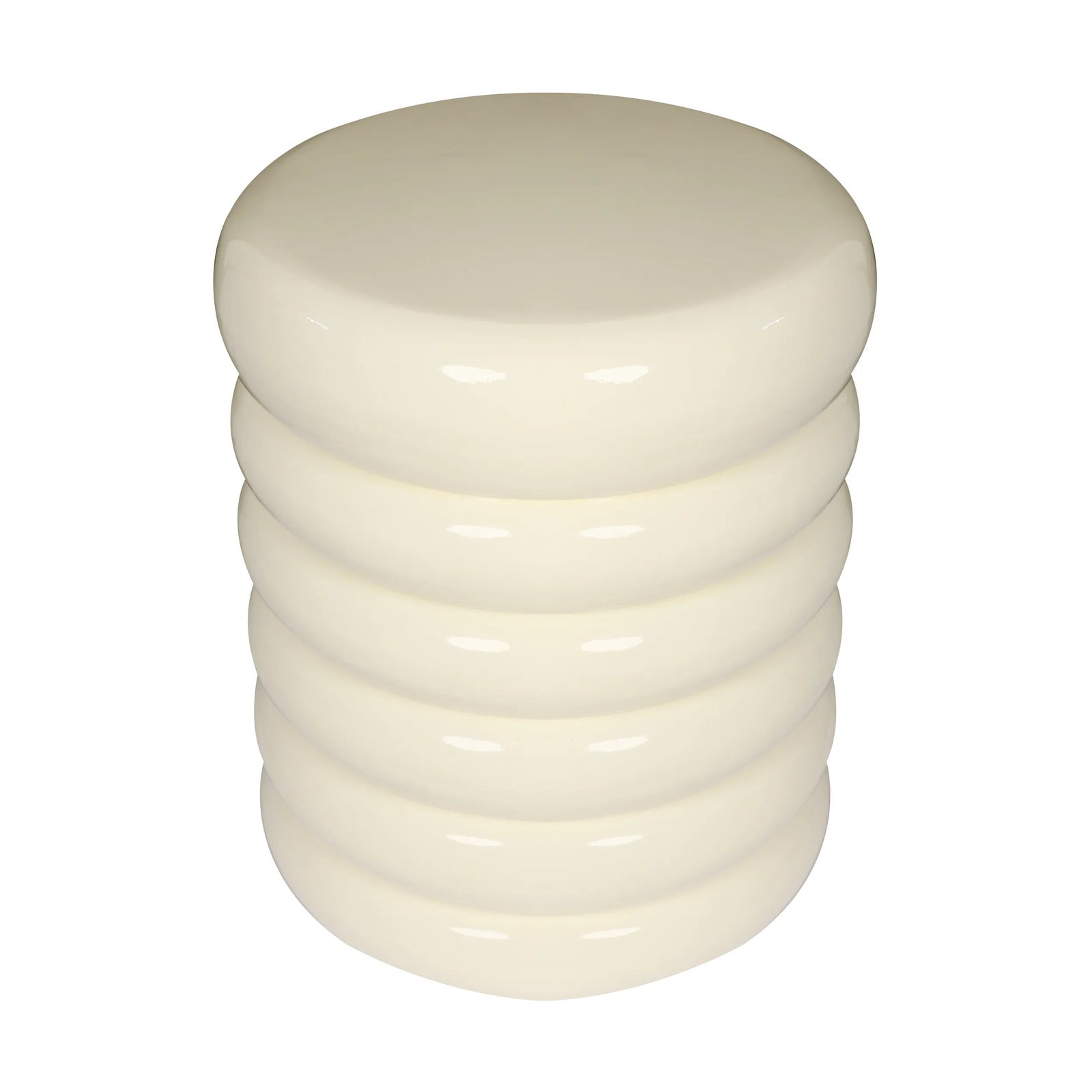 Ripples Effect Metal End Table-cum-Stool