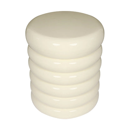 Ripples Effect Metal End Table-cum-Stool