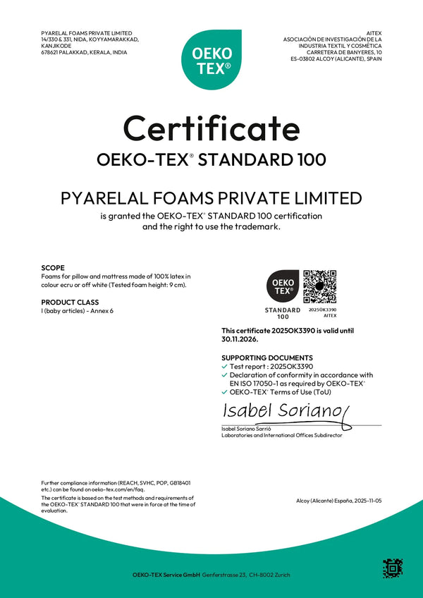 OEKO_TEX STANDARD 100 (LATEX)